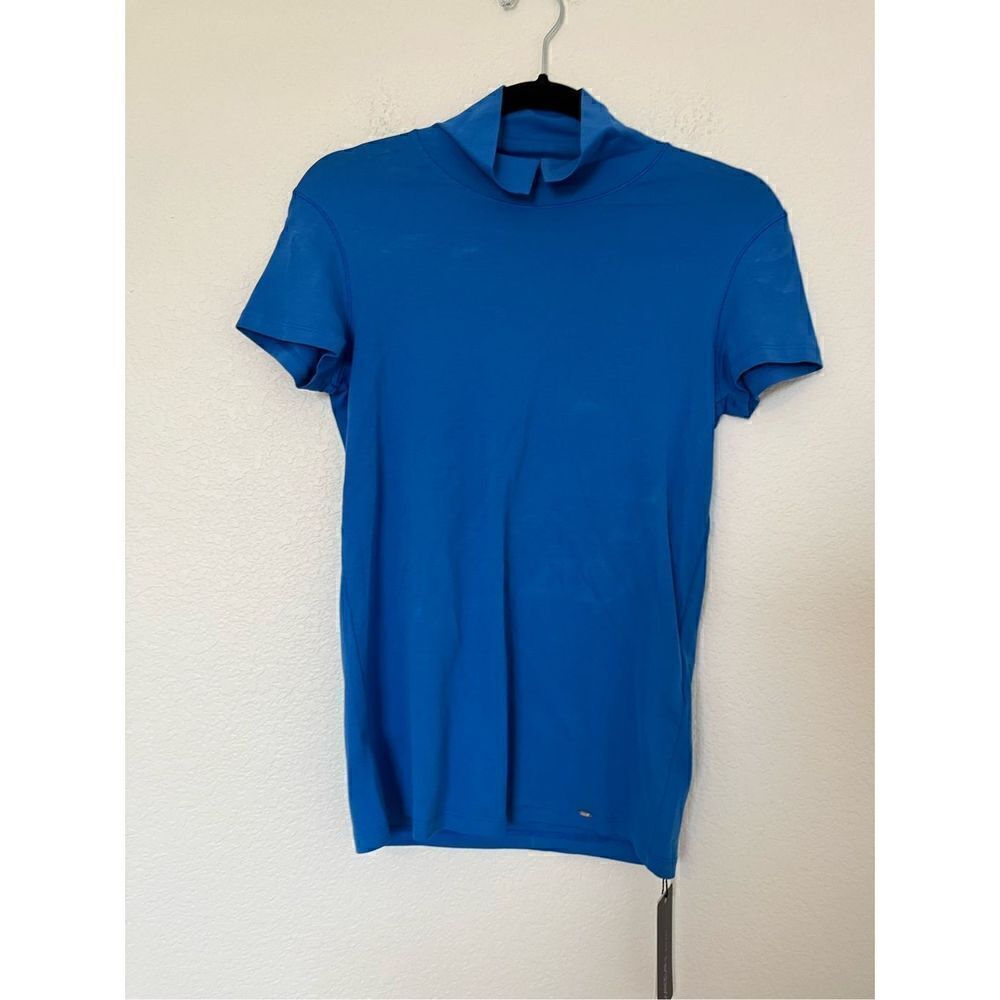 Marc Cain T-shirt with slit mock neck NEW
